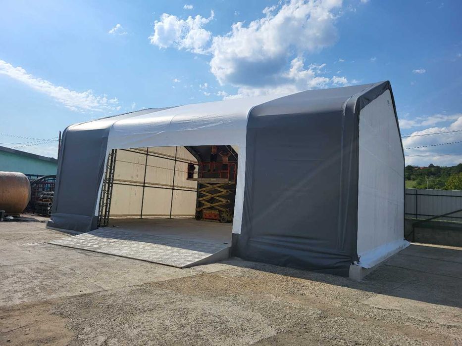 Cort industrial  10x12,2x6,1 m, deschis pe lateral