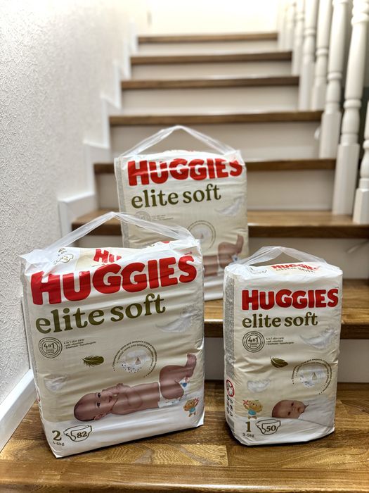 Подгузники Huggies Elite Soft размеры 1 и 2