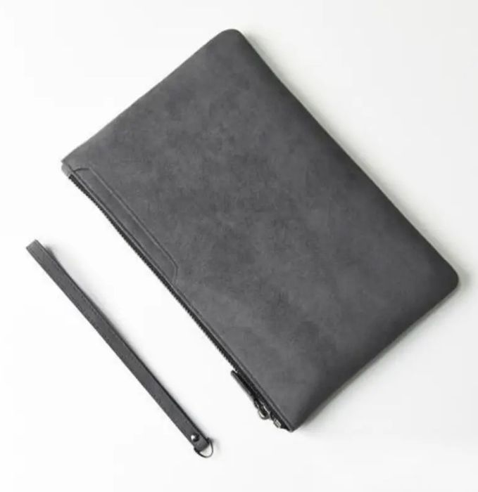 Елегантен Мъжки калъф в сиво 26х17см