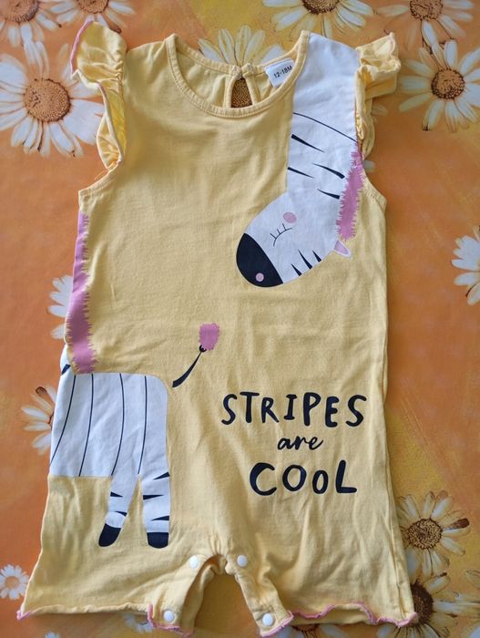 Памучни бебешки гащеризони + рокля
