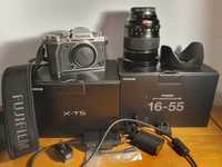 Camera Fujifilm XT-5 Silver + Obiectiv Fuji 16-55mm F2.8  NOI