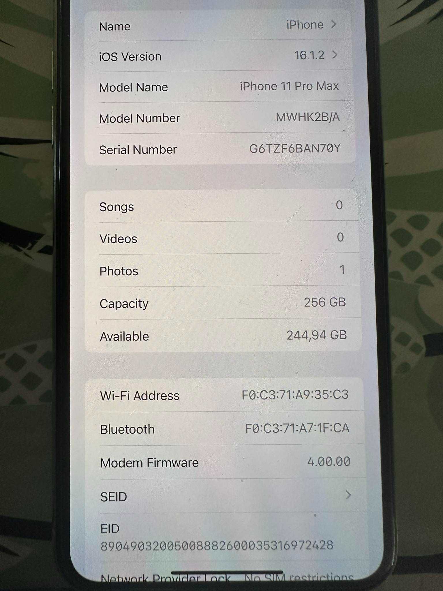 Iphone 11 Pro Max 256GB