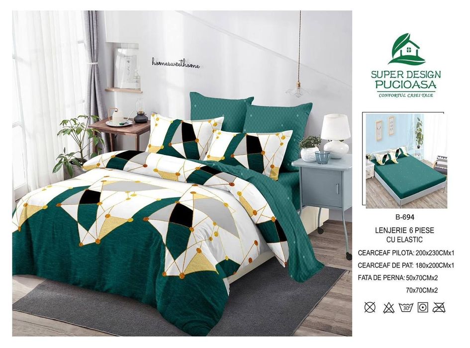 Lenjerii finet 6 piese complete cearceaf pe elastic !! 
Potrivit pt pa