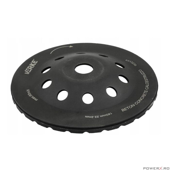 Disc diamantat pentru slefuit suprafete din beton, 180 x 22.2 x 4 mm,
