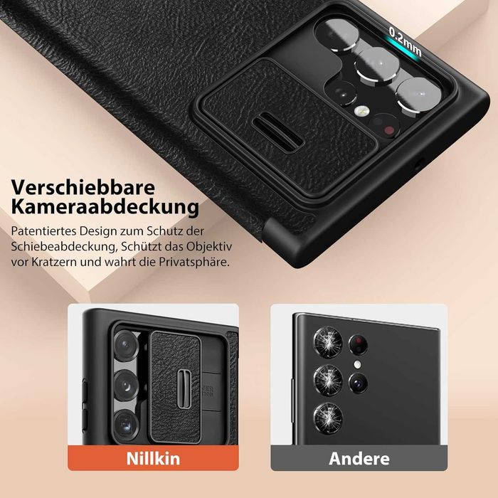 Husa Portofel Piele Samsung S23 Ultra, Negra - TRANSP GRATUIT