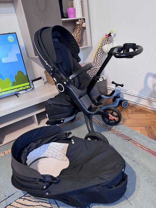 Caruț stokke V 6 cu capotina XXL 2 în 1