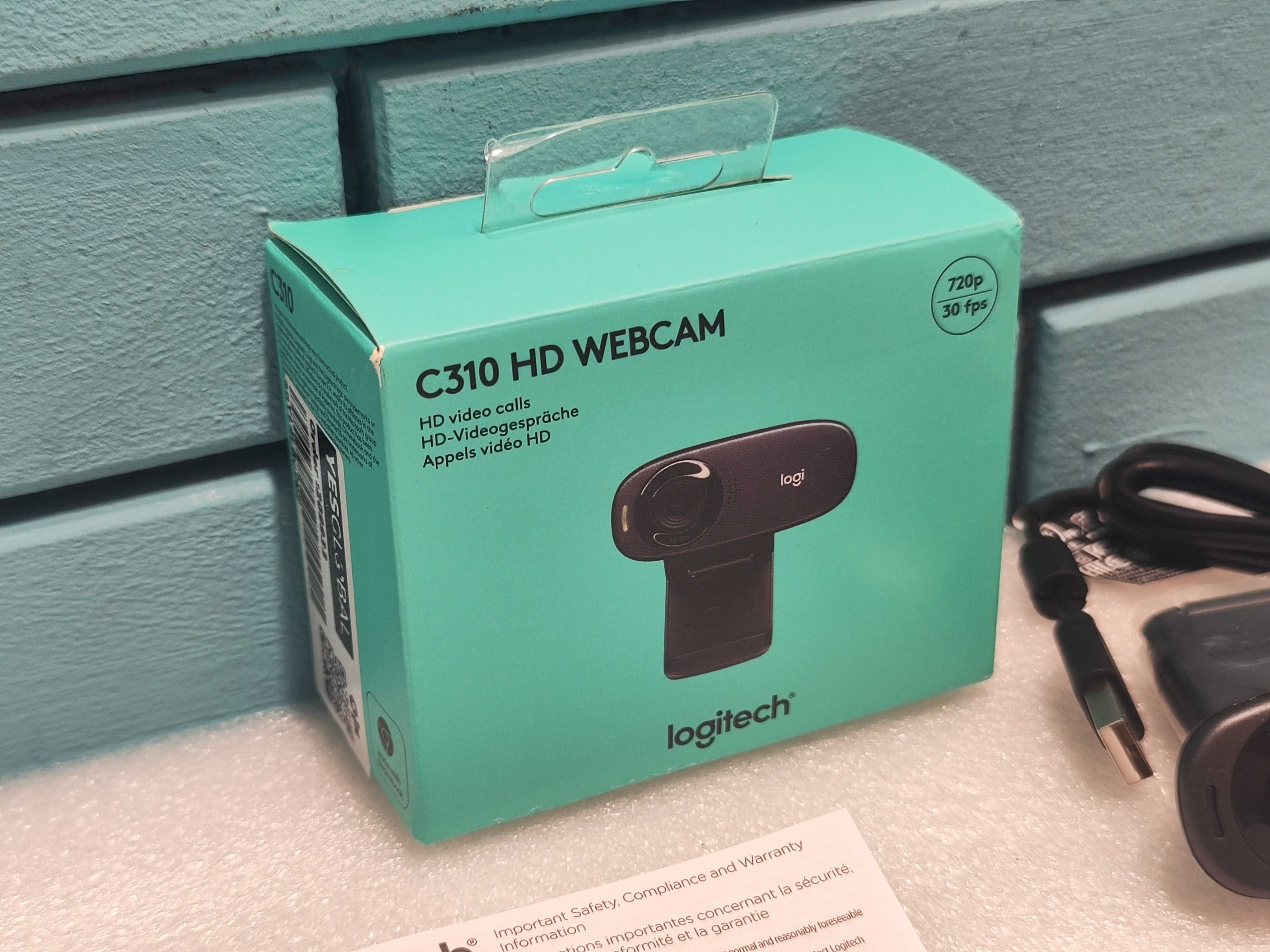 Уеб камера Logitech C310 – 5MP, 720p HD резолюция, черна