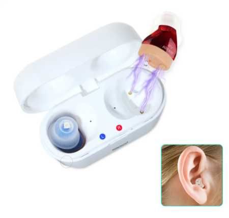 Перезаряжаемые слуховые аппараты V30 с кейсом Усилитель слуха