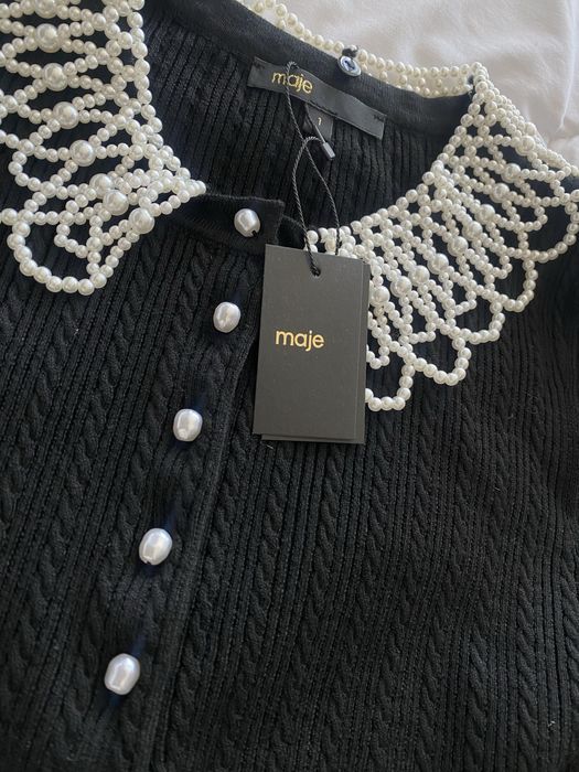 Рокля Maje със сменяема яка от перли