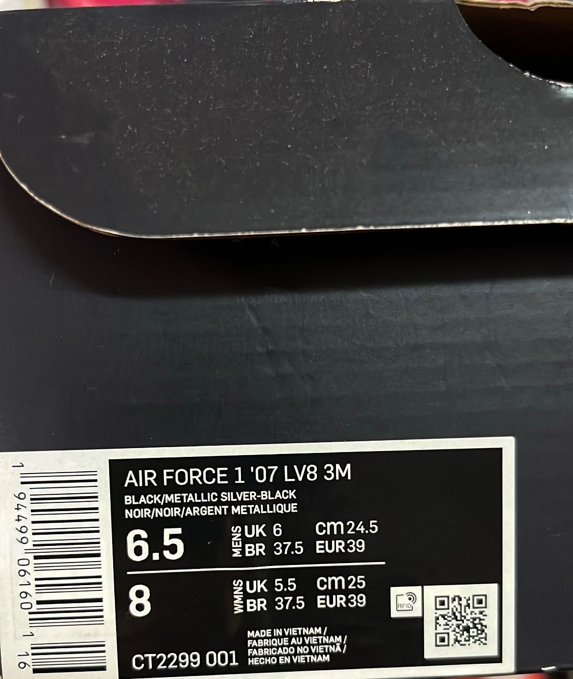 3M x Air Force 1 ‘07 LV8 ‘Black’ (2020)