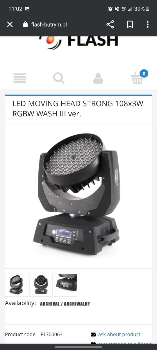 Moving head si wash moving