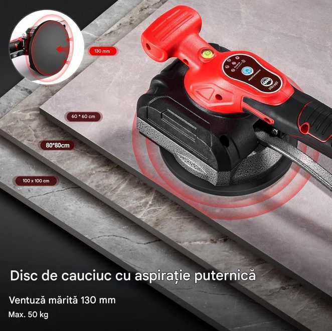 Vibrare, vibrator gresie ceramica 5 viteze, ventuza 130mm Nou ambalat!