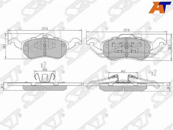 Колодки тормозные Ford Focus