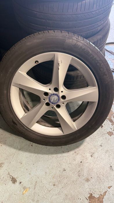 roti mercedes 19 + cauciucuri 235/55/19 hankook (purtate o vara)