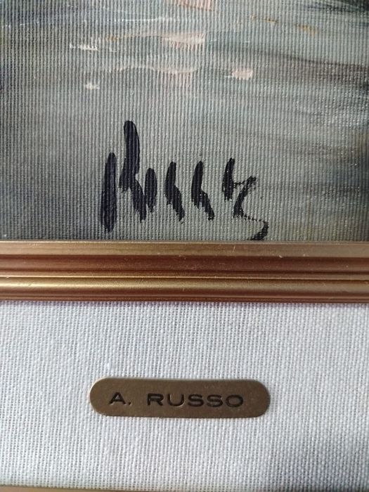 Peisaj semnat "A. Russo"