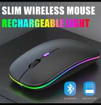 Оптична мишка Zola, С WI-FI, Многоцветни светодиоди, 11x6x2.5 см, Чере