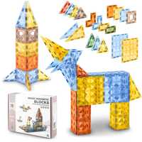 Set Educativ si Creativ Magnetic, 78 Piese, LKS Magic Magnetic Blocks