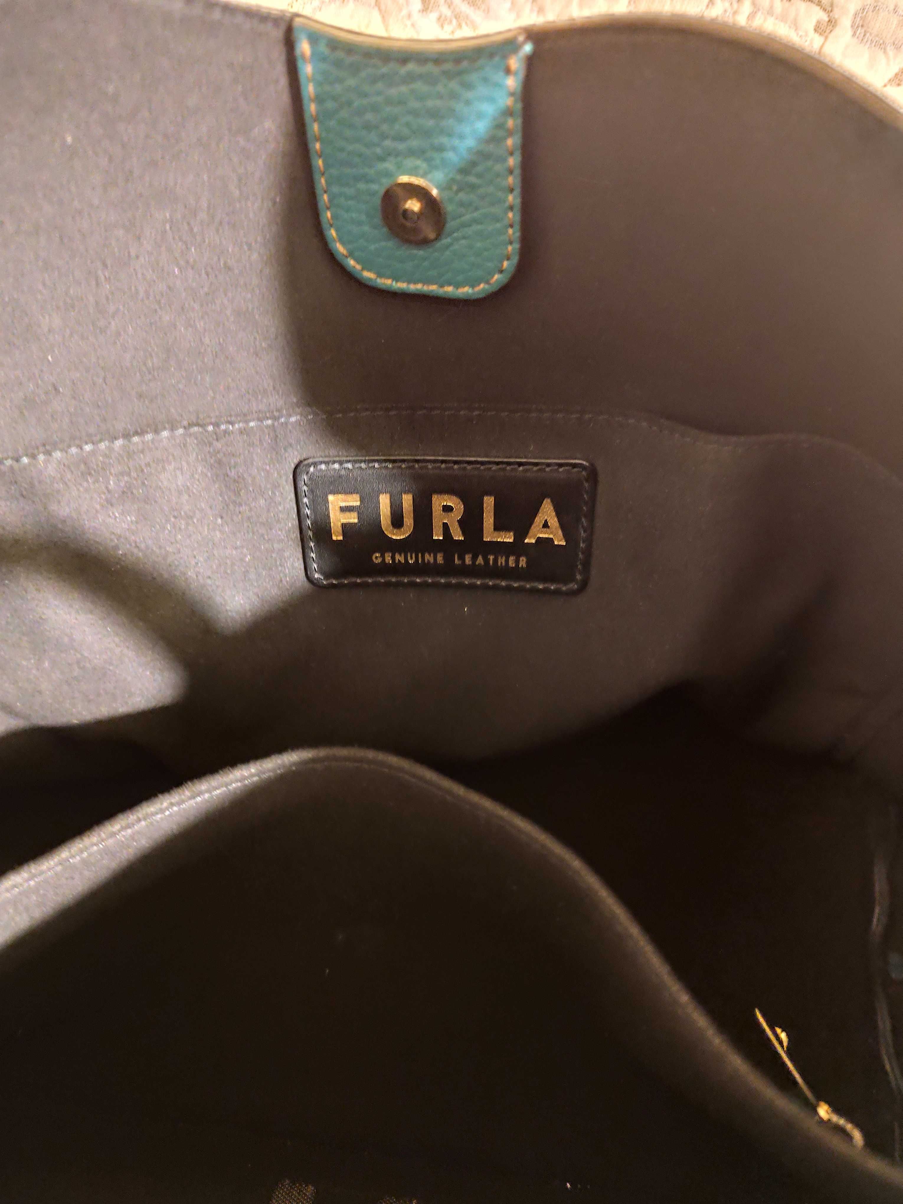 Чанта Furla в зелен цвят