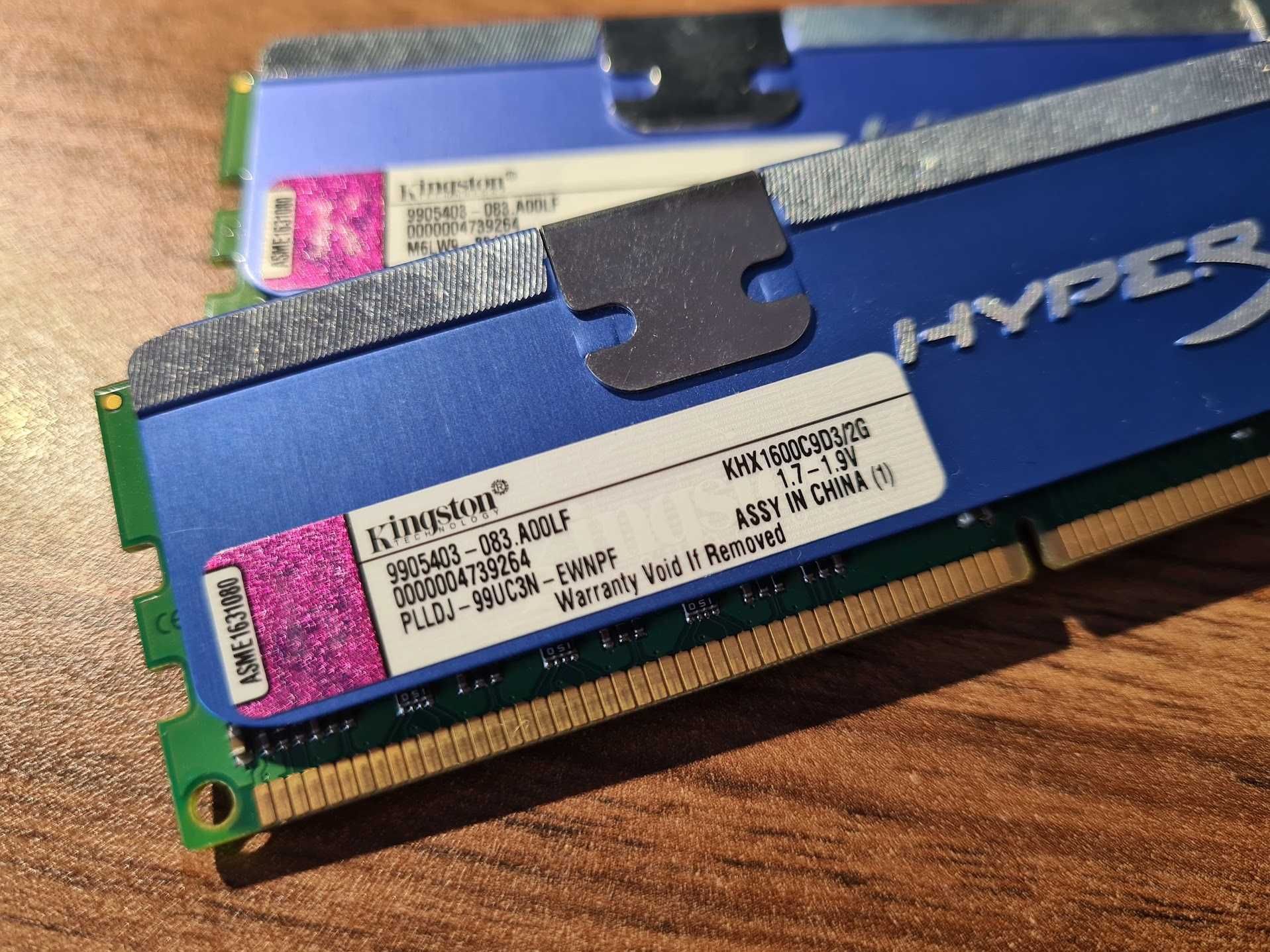 Kit DDR3 1600 CL9 Kingston HyperX 2 x 2 GB