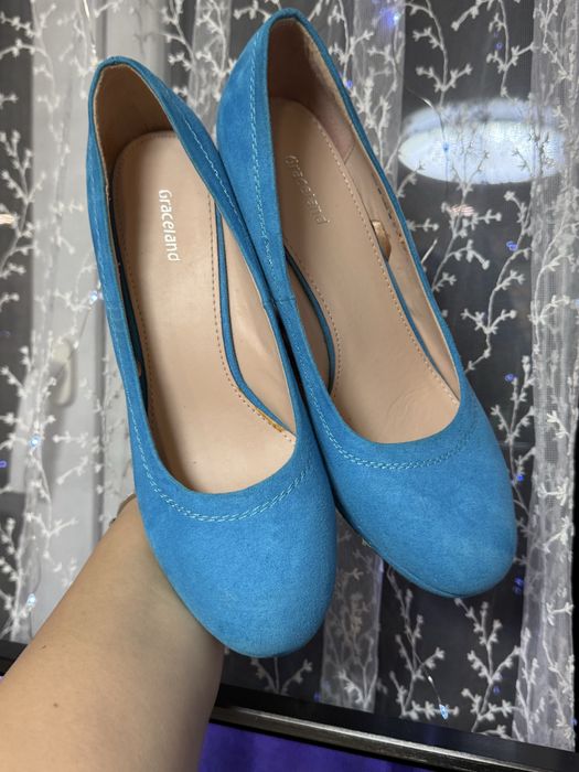 Обувки/39 номер/на платформа/сини