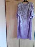 Rochie matase naturala cu broderie olandeza in relief - mas. 54-56