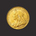 Moneda de aur Sovereign Regina Victoria(1897),7,98 gr.TVA 0%