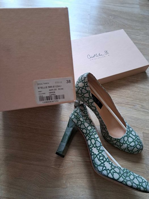 Pantofi toc piele Christhelen B, marime 38