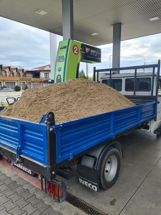 Transport nisip, sort, balast, piatra, margaritar, pamant vegetal,lemn