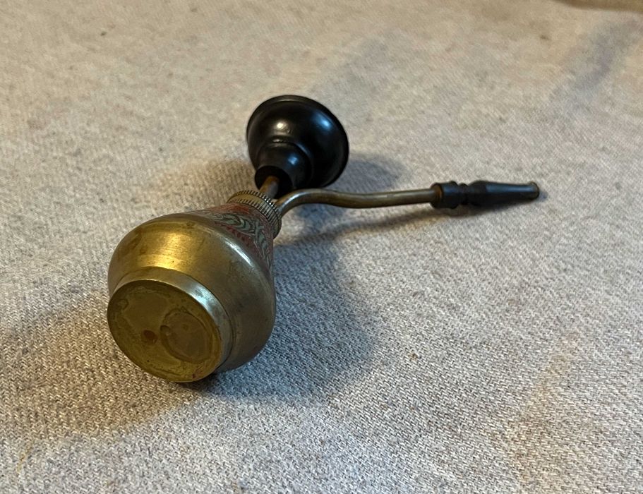 Pipa orientala veche alama cu decor manual miniature colectie raritate