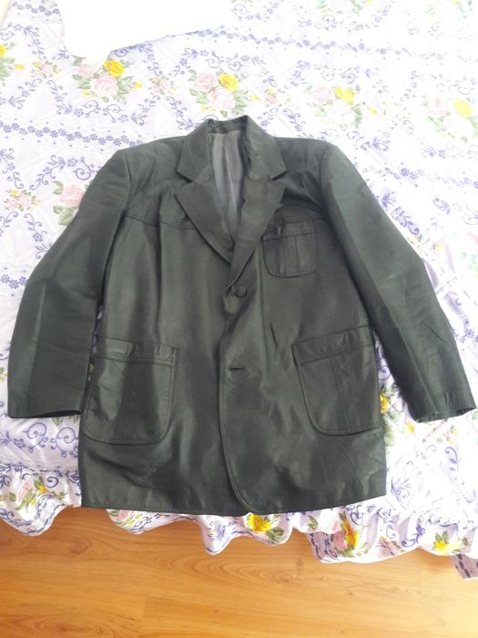 Мужской кожаный пиджак р. 54-56