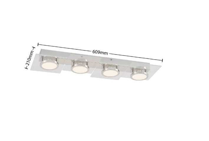 Plafoniera cu LED Lindby 9950990 Imiria dreptunghiulara, 4 becuri.