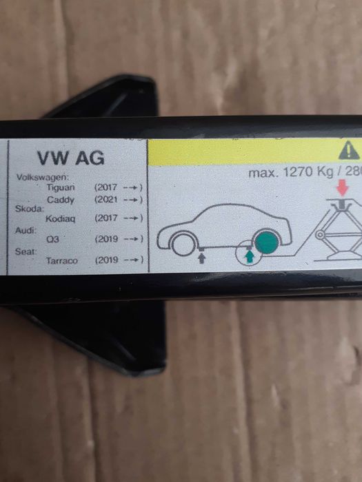 Cric,cheie roti,cui-tractare VW Tiguan, Caddy, SKODA Kodiaq, AUDI Q3