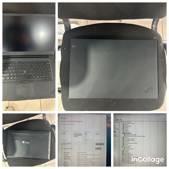 Vand laptop lenovo x1 extreme i7 8750h 16gb ssd 256gb gtx 1050ti