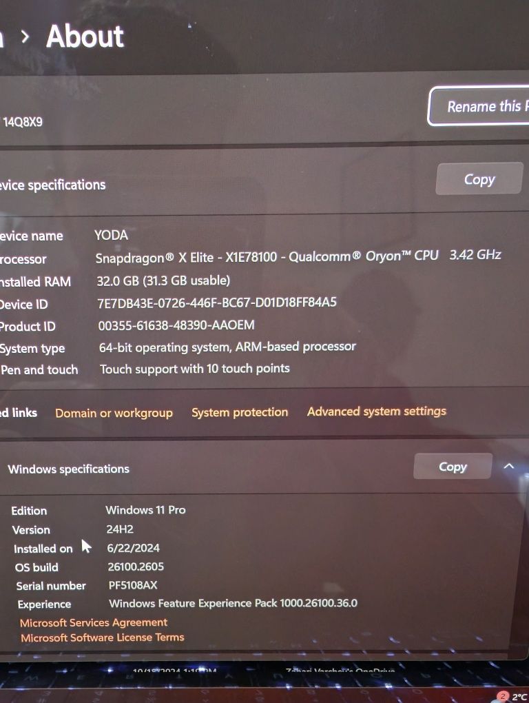 Lenovo YOGA slim 7 Snapdragon