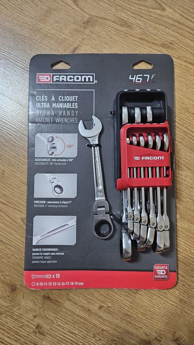 Facom Set chei profesionale - combinate articulate cu clichet