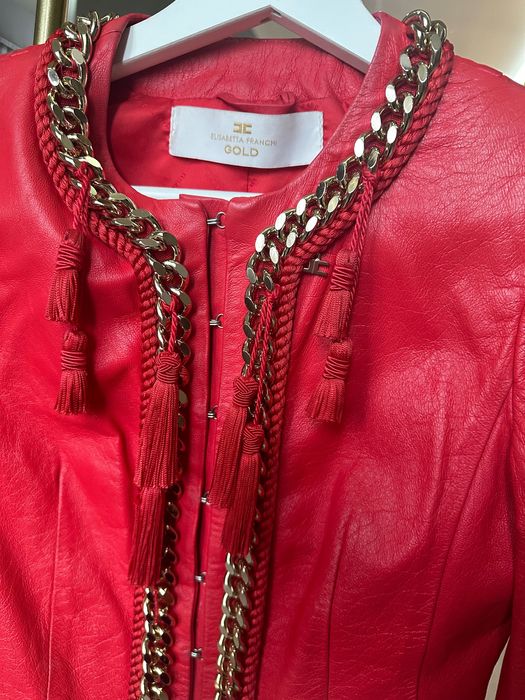 Кожено яке Elisabetta Franchi като ново