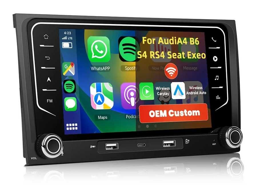 Мултимедия за Audi A4 B6 B7 RS4 навигация Android плеър 2DIN A4 Ауди