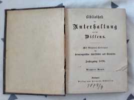 Carte în germana 1879 Bibliothek der unterhaltung und des wissens