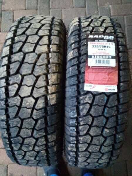 Vand anvelope noi all season,all terrain 275/65 R18 Radar M+S