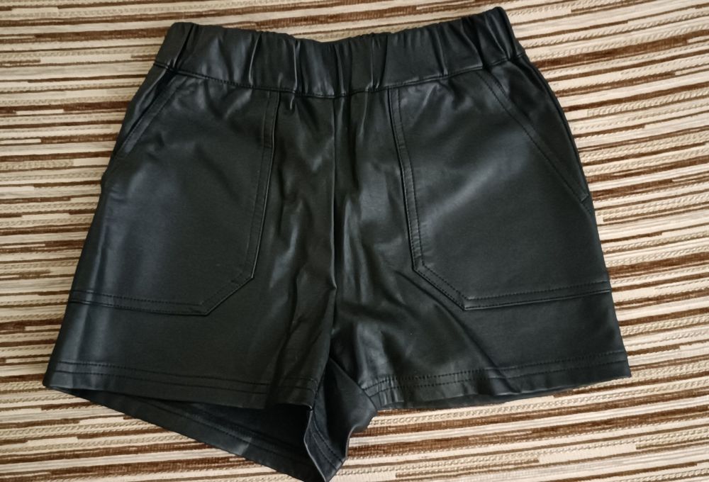 Черни кожени панталони - детски