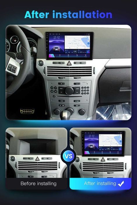 NAVIGATIE Android 14 Opel Astra H 2004 - 2014 1/8 Gb Waze + CAMERA