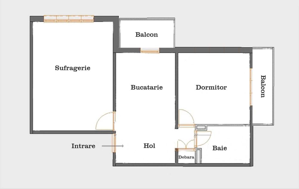 Inchiriez Apartament 2 camere, 54 mp, 2 balcoane, etaj 1/4 – confort 1