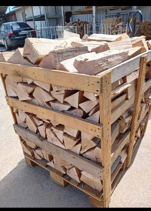 Vind Lemne Uscate Stejar Fag Paletat