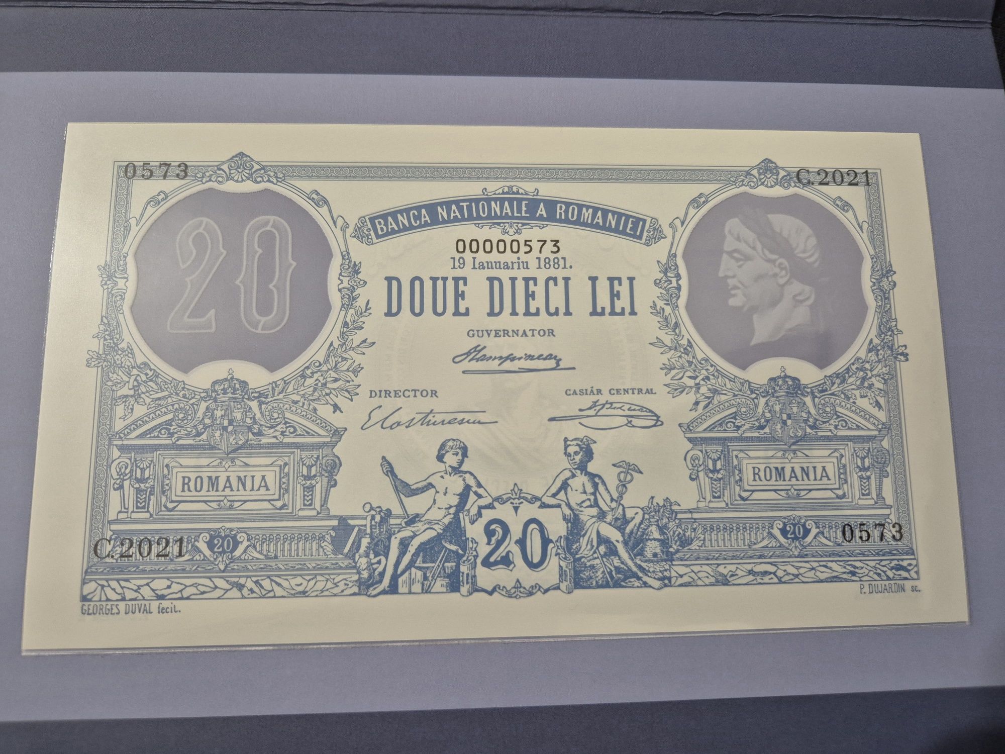 20 lei 2021 bancnota polimer BNR serie mica comemorativa colectie