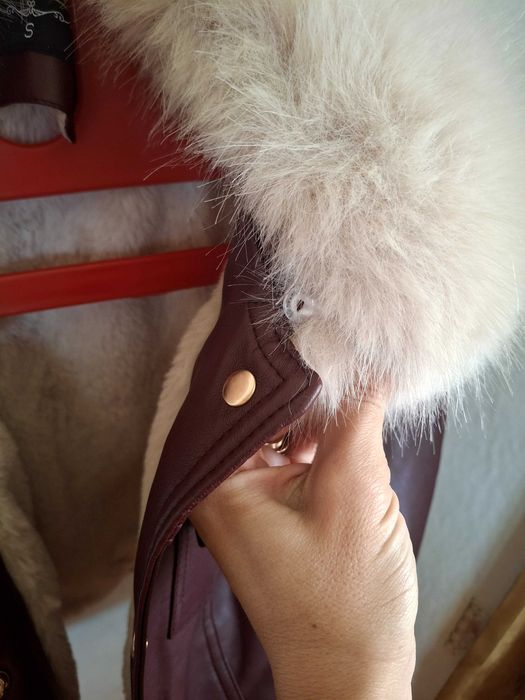 Зимно, кожено яке - бордо