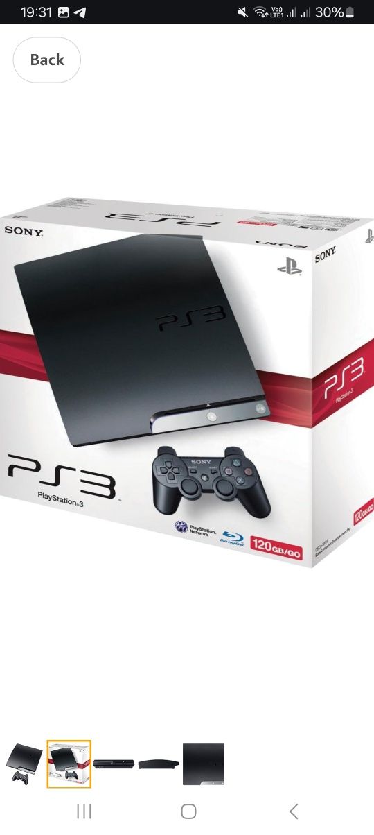 PlayStation 3 slim xotira 500gb 2ta pult