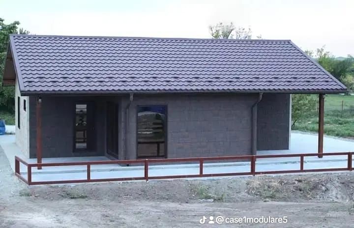 Casa, garaje auto si containere modulare tip birou, dimensiuni in func