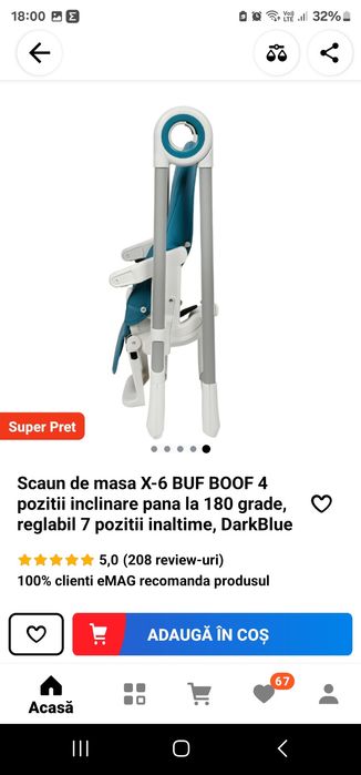 Scaun de masă Buf Boof X-6