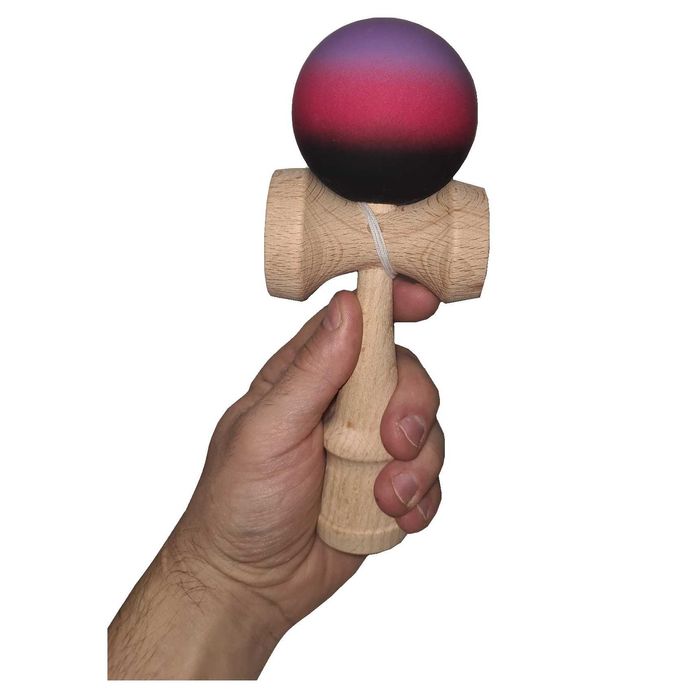 Kendama profesionala lemn fag 18 cm, vopsea aderenta mata, Aurora Fade
