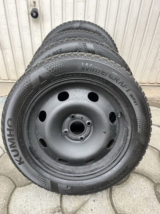 Jante otel 4x108mm, anvelope iarna 205/55 R16, Peugeot, Citroen, Ford